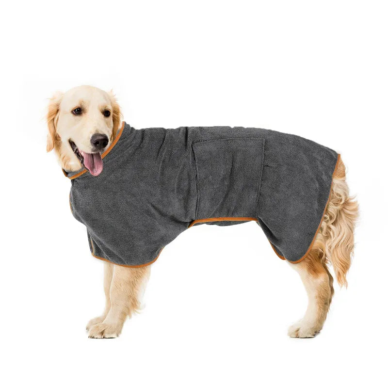 Pawlique DryPaws — Microfibre Pet Bath Robe &amp; Towel