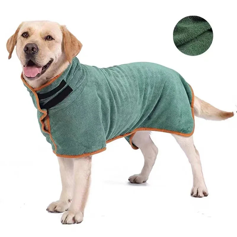 Pawlique DryPaws — Microfibre Pet Bath Robe &amp; Towel