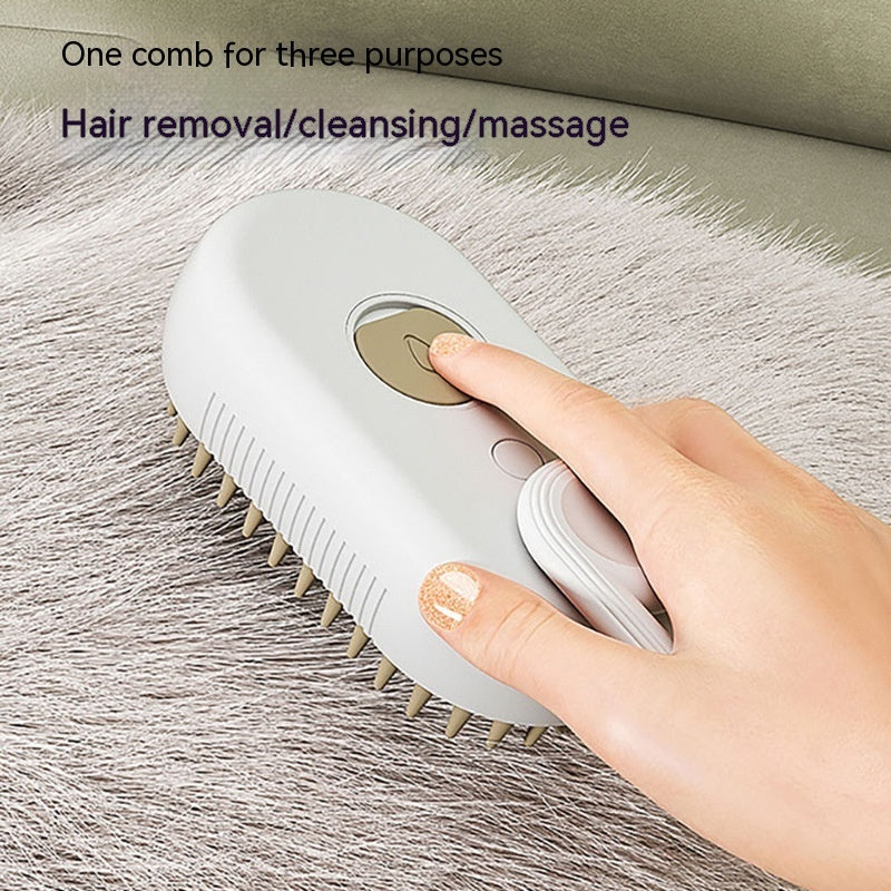 Pawlique SteamGroom Pro — 3-in-1 Electric Steam Pet Brush